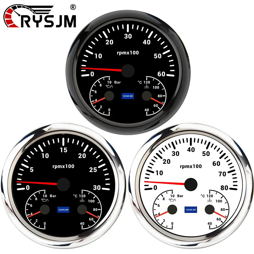 52mm Car Tachometer 3-in-1 RPM+Oil Pressure+Water Temperature Gauge Waterproof Universal Instrument for 12V24V Cars Boats Yachts
52mm Car Tachometer 3-in-1 RPM+Oil Pressure+Water Temperature Gauge Waterproof Universal Instrument for 12V24V Cars Boats Yachts