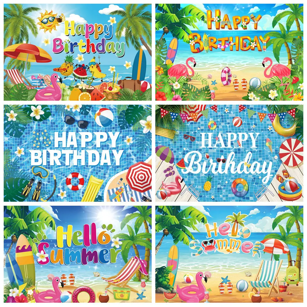 Summer Beach Hawaiian Backdrop Seaside Swimming Ring Flamingo Palm Tree Baby Birthday Holiday Party Photography Background Decor
Summer Beach Hawaiian Backdrop Seaside Swimming Ring Flamingo Palm Tree Baby Birthday Holiday Party Photography Background Decor
