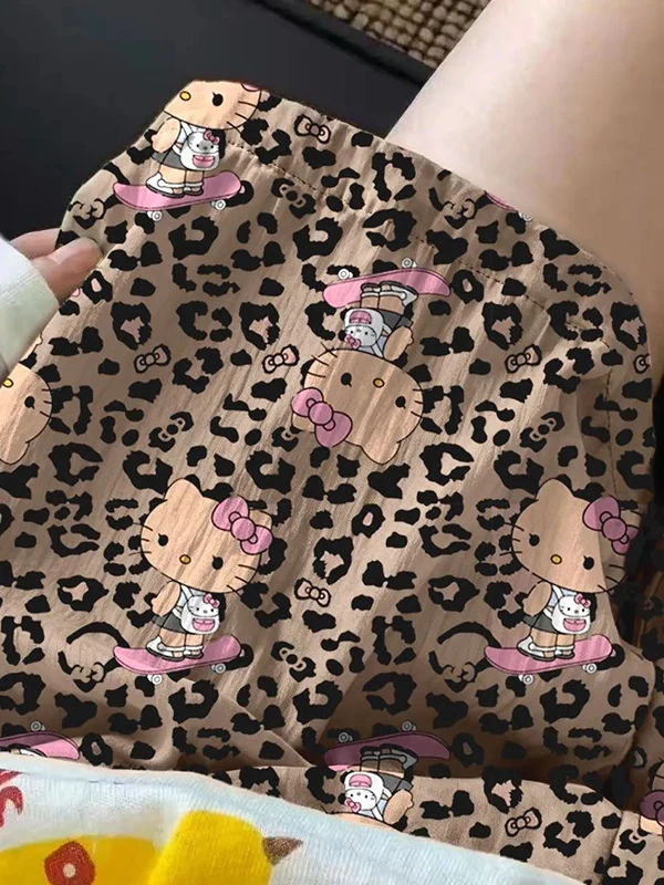 Cloud Cotton Cartoon Leopard Print Sleepwear Shorts Women's Casual Summer Thin Wearable Home Pants High Waist Straight Leg
Cloud Cotton Cartoon Leopard Print Sleepwear Shorts Women's Casual Summer Thin Wearable Home Pants High Waist Straight Leg