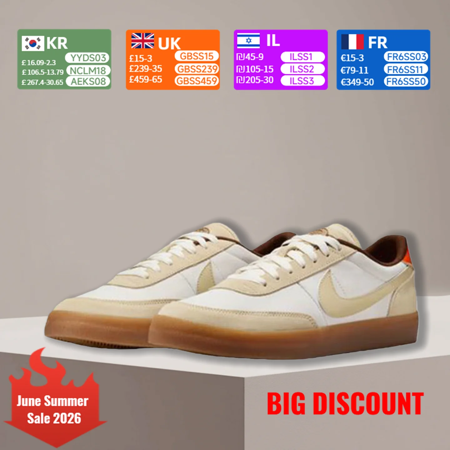 NIKE Killshot 2 Rubber Sole Slip-Resistant Unisex Low-Top Retro Casual Skate Sneakers HM3730-179
NIKE Killshot 2 Rubber Sole Slip-Resistant Unisex Low-Top Retro Casual Skate Sneakers HM3730-179