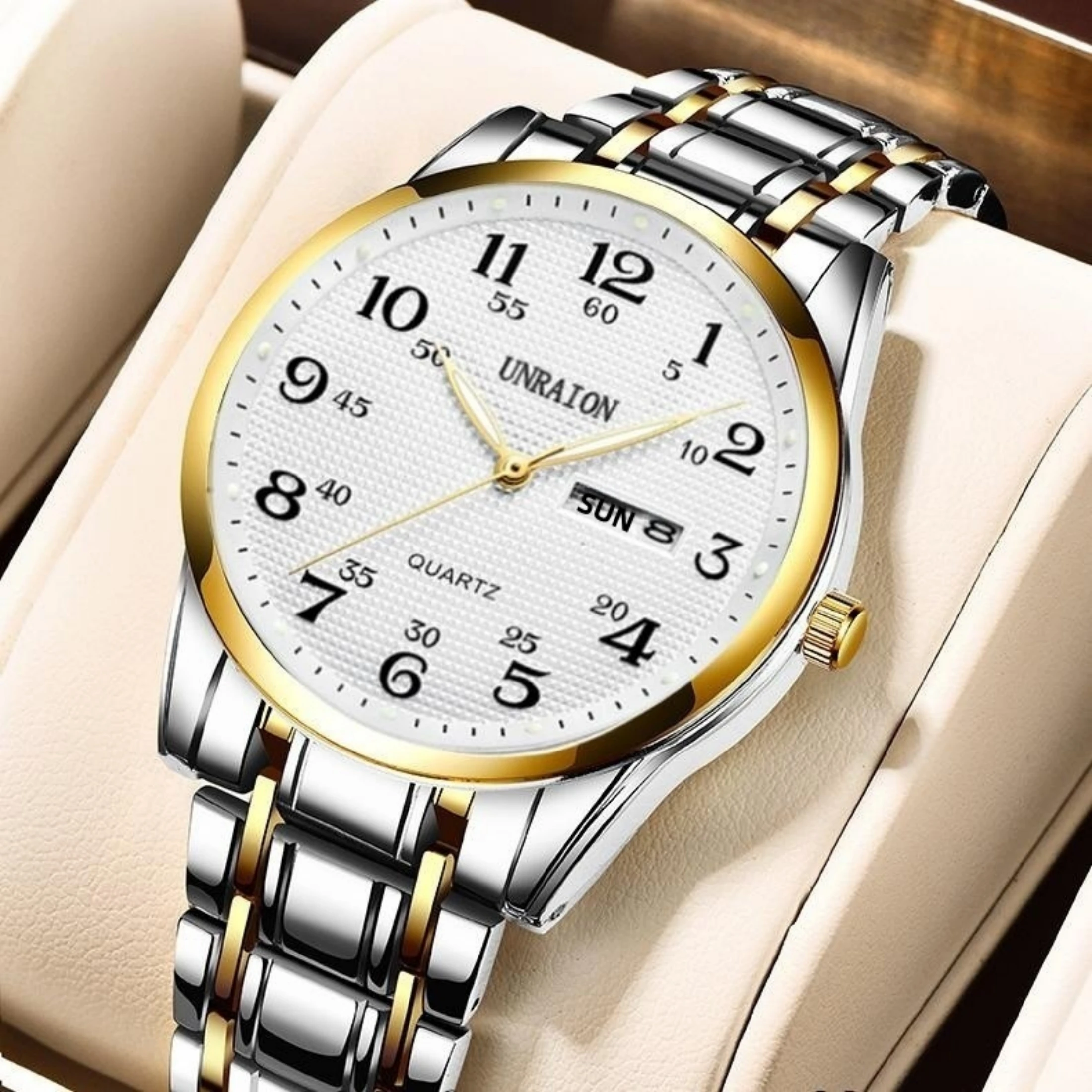 Business Watch Fashion Men's Watch 30M Waterproof Calendar Date Function Rhinestone Stainless Steel Strap Quartz Watch
Business Watch Fashion Men's Watch 30M Waterproof Calendar Date Function Rhinestone Stainless Steel Strap Quartz Watch