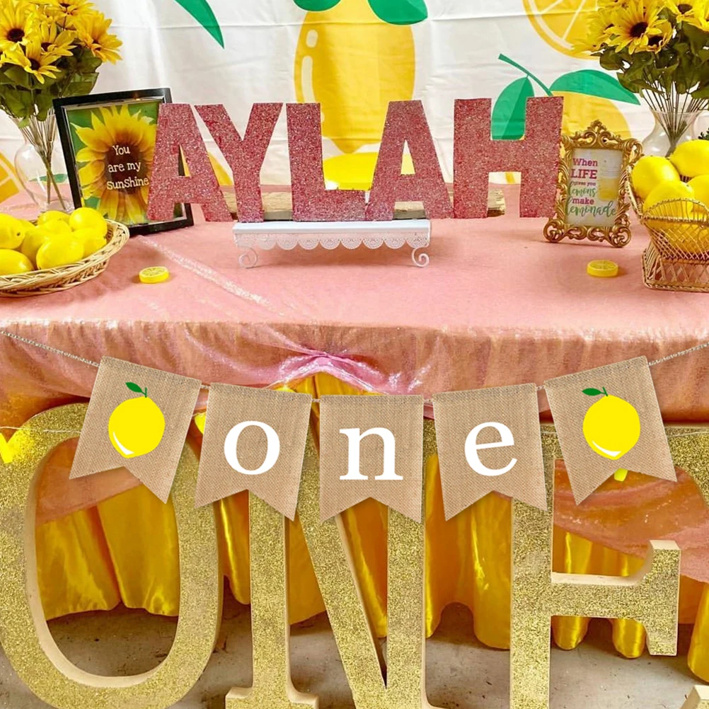 Decorative Latte Art Bunting First Birthday Hanging Garland Burlap Banner Summer Theme Kids Lemon
Decorative Latte Art Bunting First Birthday Hanging Garland Burlap Banner Summer Theme Kids Lemon