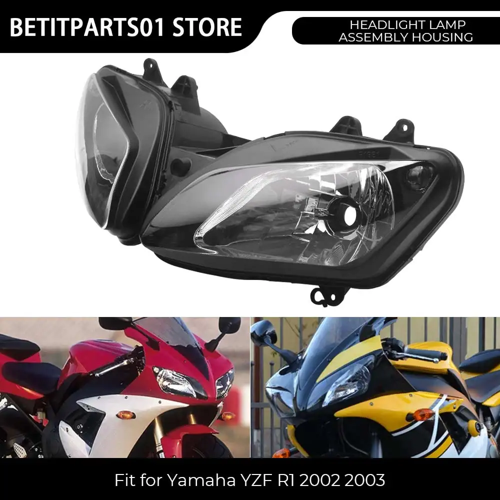 Motorcycle Accessories Front Headlight Headlamp Light Lamp Assembly Housing Fit For Yamaha YZF-R1 YZF R1 2002 2003 ABS Plastic
Motorcycle Accessories Front Headlight Headlamp Light Lamp Assembly Housing Fit For Yamaha YZF-R1 YZF R1 2002 2003 ABS Plastic