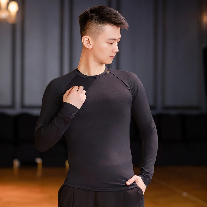New Men's Latin Dance Tops Ballroom Practice Clothes Adult Balck Long Sleeves Dancing Clothing Tango Line Dance Costume XH1459
New Men's Latin Dance Tops Ballroom Practice Clothes Adult Balck Long Sleeves Dancing Clothing Tango Line Dance Costume XH1459