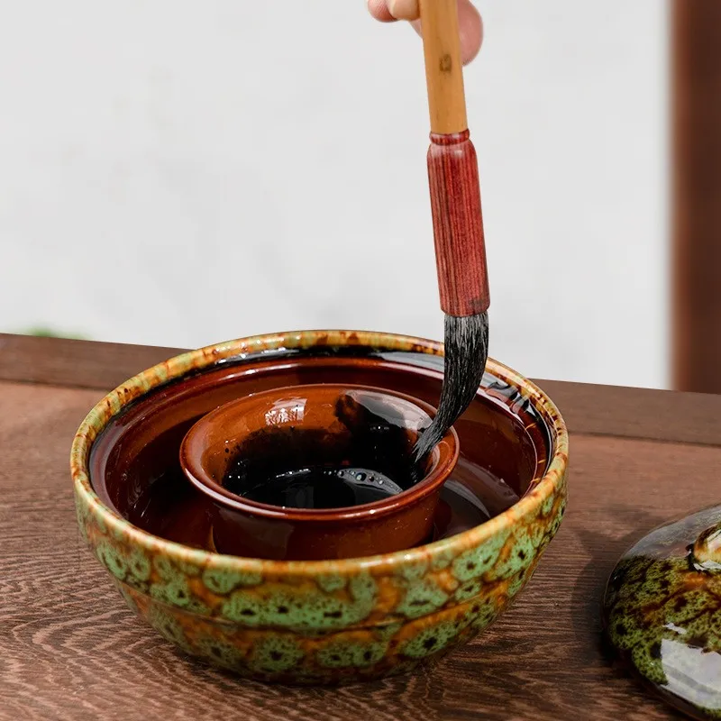 Ceramic Ink Tray Pen Holder Inkstone Multifunctional Cartridge Bowl Plate Supplies Study Four Treasures Calligraphy New
Ceramic Ink Tray Pen Holder Inkstone Multifunctional Cartridge Bowl Plate Supplies Study Four Treasures Calligraphy New