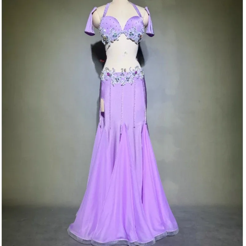 Belly Dancing Costume Set Customized Luxury Diamond Bra+Sexy Split Fishtail Long Skirt 2pcs Oriental Dance Performance Costumes
Belly Dancing Costume Set Customized Luxury Diamond Bra+Sexy Split Fishtail Long Skirt 2pcs Oriental Dance Performance Costumes
