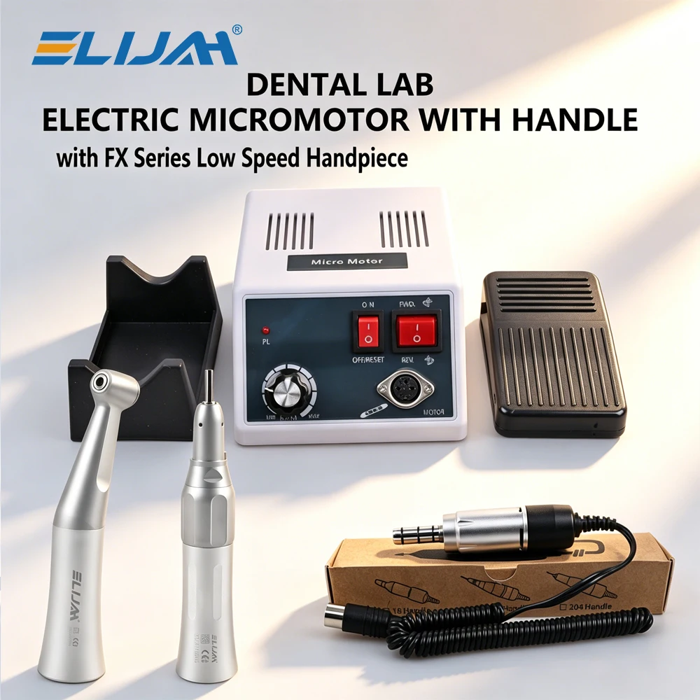 ELIJAH Dental Micromotor Motor Polishing Machine E-Type With FX Series Low Speed Handpiece Straight/Contra Angle Handpiece
ELIJAH Dental Micromotor Motor Polishing Machine E-Type With FX Series Low Speed Handpiece Straight/Contra Angle Handpiece