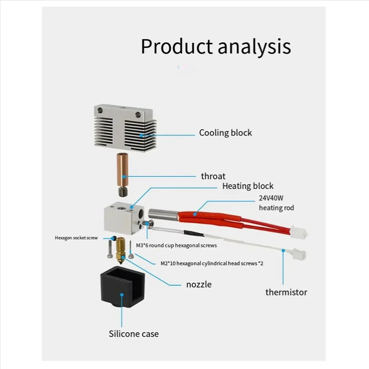 Комплект из 2-х 3D-принтерных хотэндов для Elegoo Neptune 4: нагревательный блок, нагревательный стержень, термистор, экструдер для Elegoo Neptune 4 Pro
Комплект из 2-х 3D-принтерных хотэндов для Elegoo Neptune 4: нагревательный блок, нагревательный стержень, термистор, экструдер для Elegoo Neptune 4 Pro