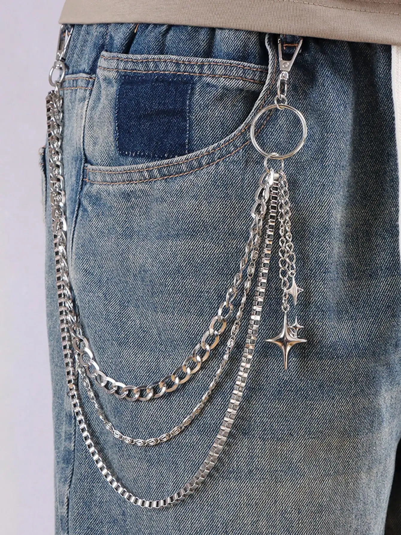 Универсальная цепочка с подвеской в виде пентаграммы, цепочка на талию для джинсов в стиле хип-хоп, модный аксессуар для мужчин, 1 шт.
Универсальная цепочка с подвеской в виде пентаграммы, цепочка на талию для джинсов в стиле хип-хоп, модный аксессуар для мужчин, 1 шт.