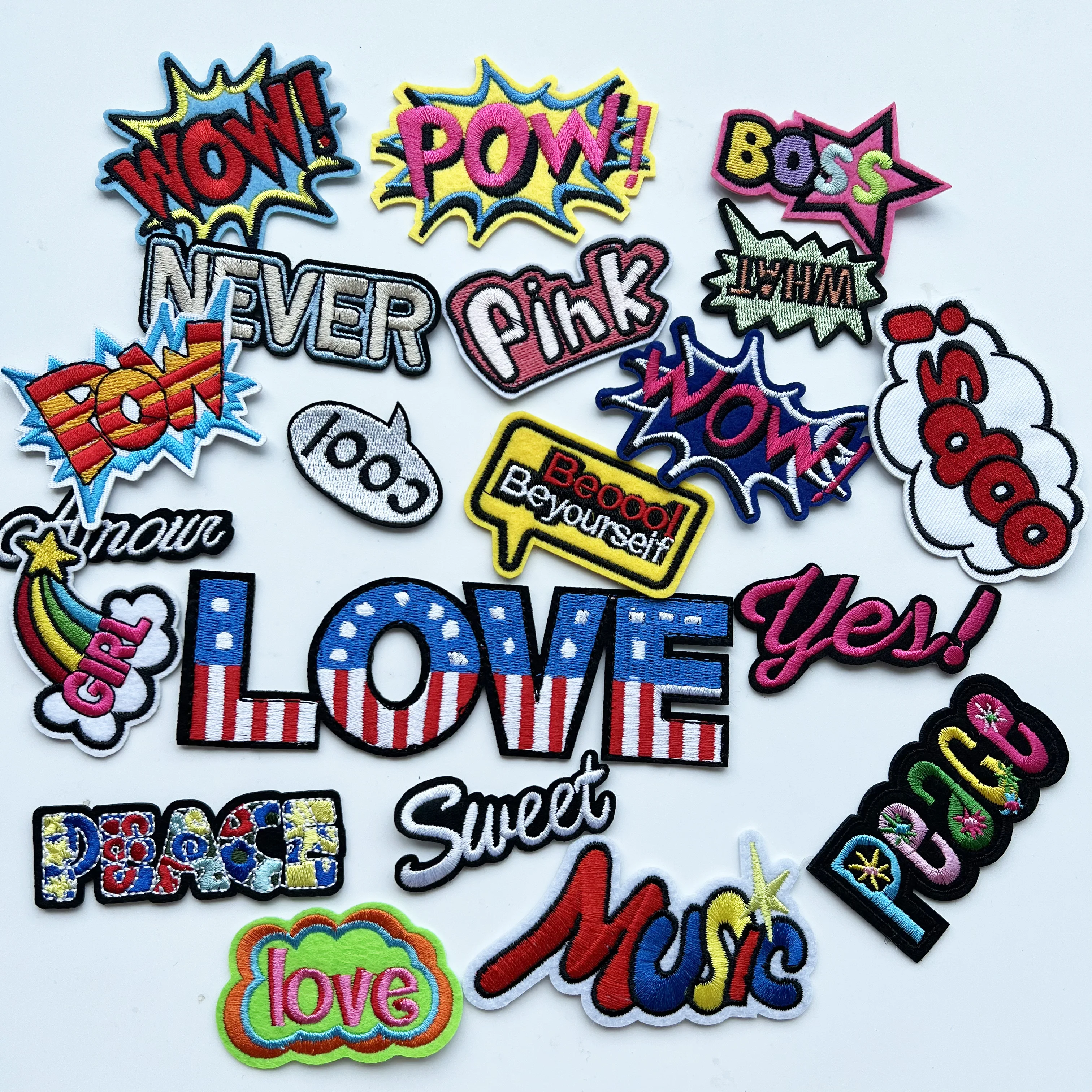20 pcs Cartoon Patch Rainbow Letter Embroidered Patches On Clothes Iron On Patches For Clothing DIY Patch Badge Stickers
20 pcs Cartoon Patch Rainbow Letter Embroidered Patches On Clothes Iron On Patches For Clothing DIY Patch Badge Stickers