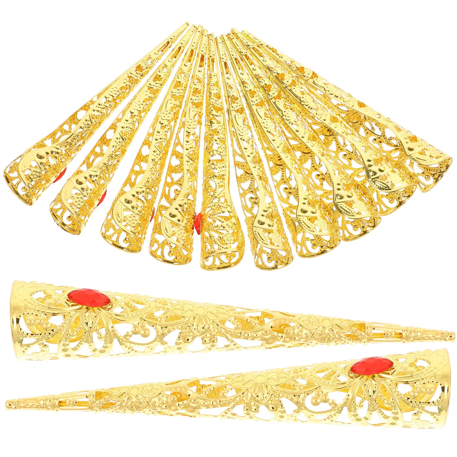 10Pcs Metal Finger Claws Ancient Queen Nail Tips Cover Halloween Cosplay Costume Accessory Fingertip Nail Rings Hollow Finger
10Pcs Metal Finger Claws Ancient Queen Nail Tips Cover Halloween Cosplay Costume Accessory Fingertip Nail Rings Hollow Finger