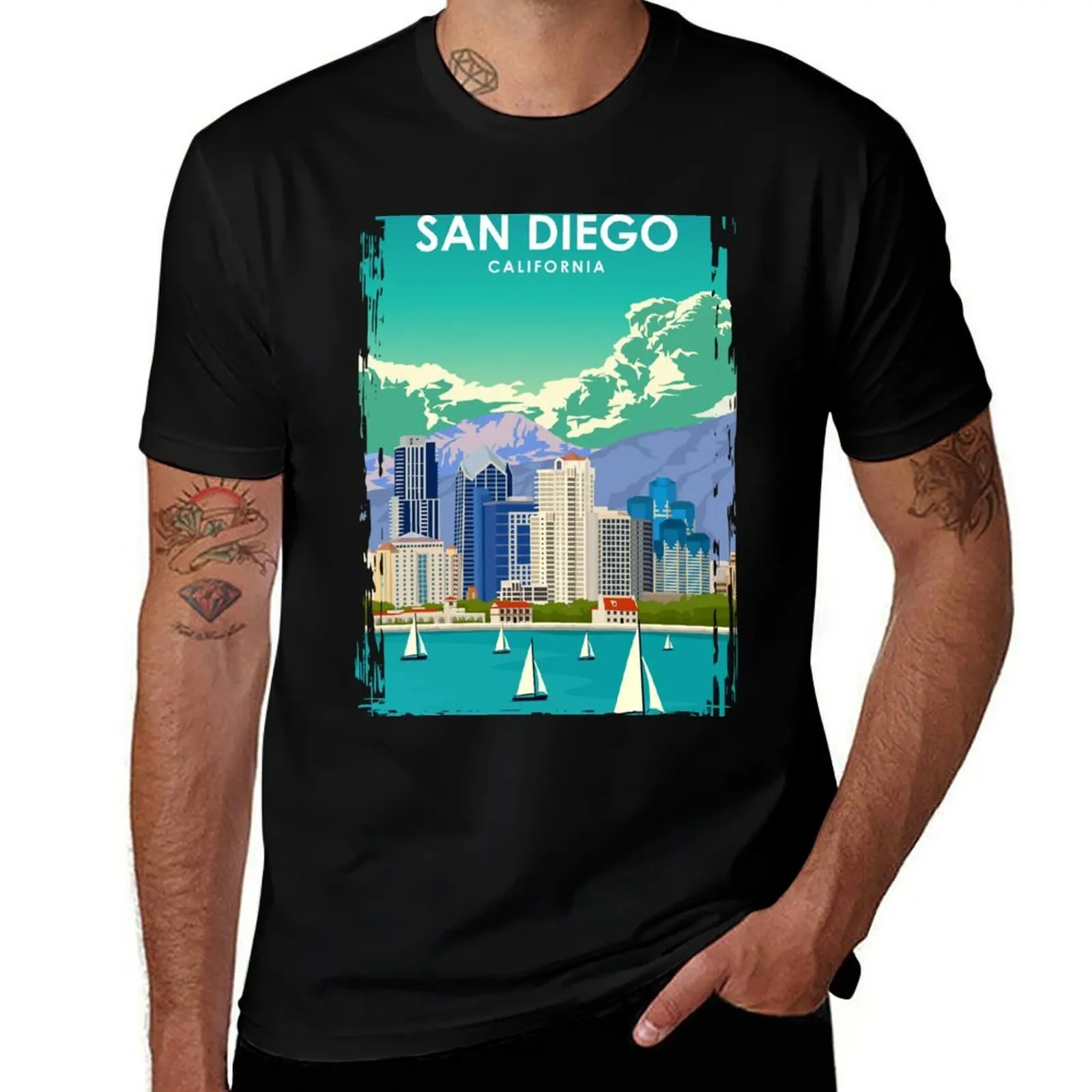 San Diego California Vintage Minimal Travel Poster T-Shirt hippie clothes oversized t shirts for men
San Diego California Vintage Minimal Travel Poster T-Shirt hippie clothes oversized t shirts for men