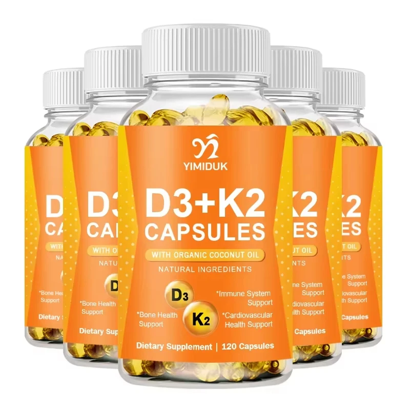 Капсулы с витамином D3+K2, регулируют метаболизм кальция, предотвращают переломычки, способствует здоровью костей, поддержку сердца и иммунитета 
Капсулы с витамином D3+K2, регулируют метаболизм кальция, предотвращают переломычки, способствует здоровью костей, поддержку сердца и иммунитета