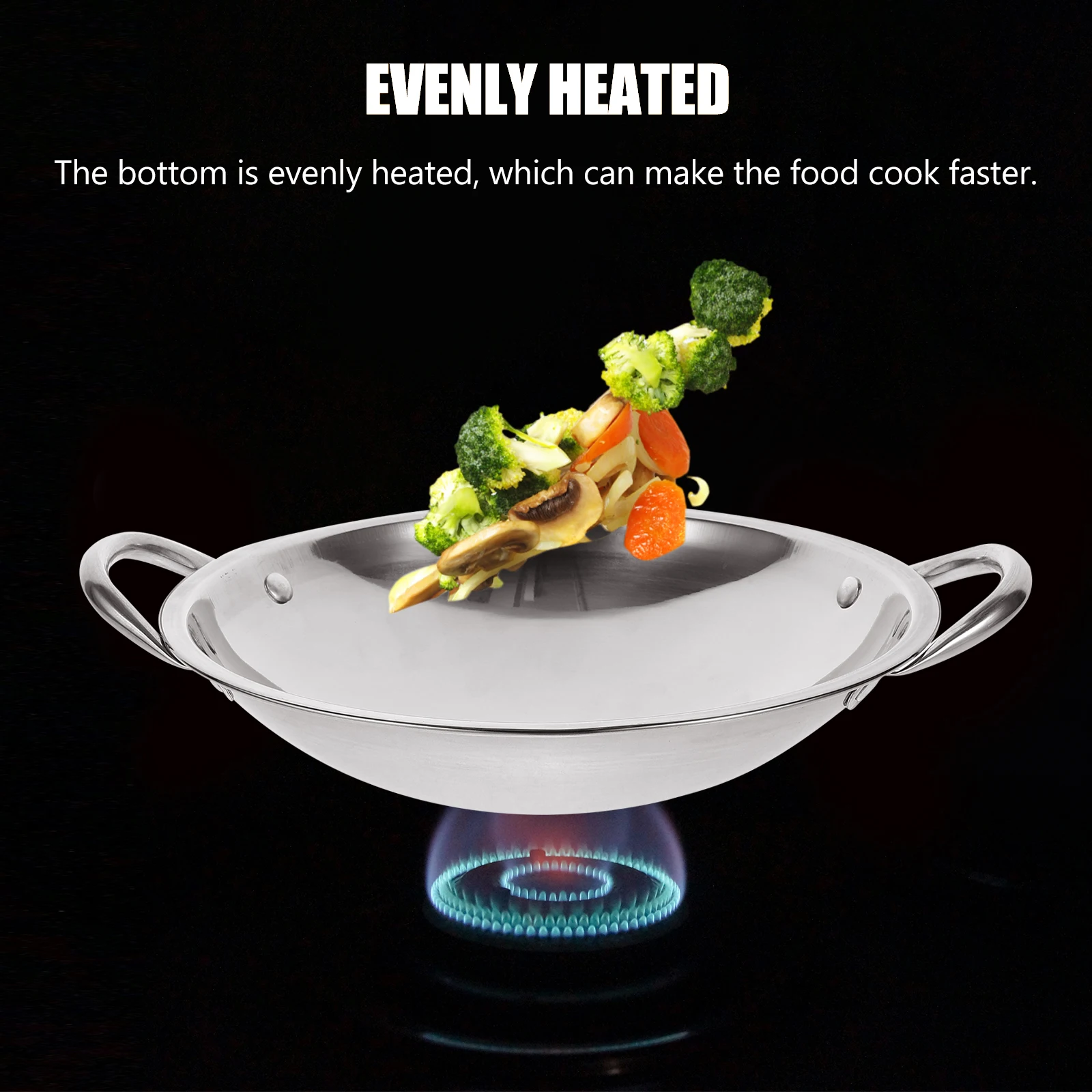 Round Bottom Hot Pot All Stainless Steel Pan Chinese Wok Cooking Soup Pans Cookware Frying
Round Bottom Hot Pot All Stainless Steel Pan Chinese Wok Cooking Soup Pans Cookware Frying