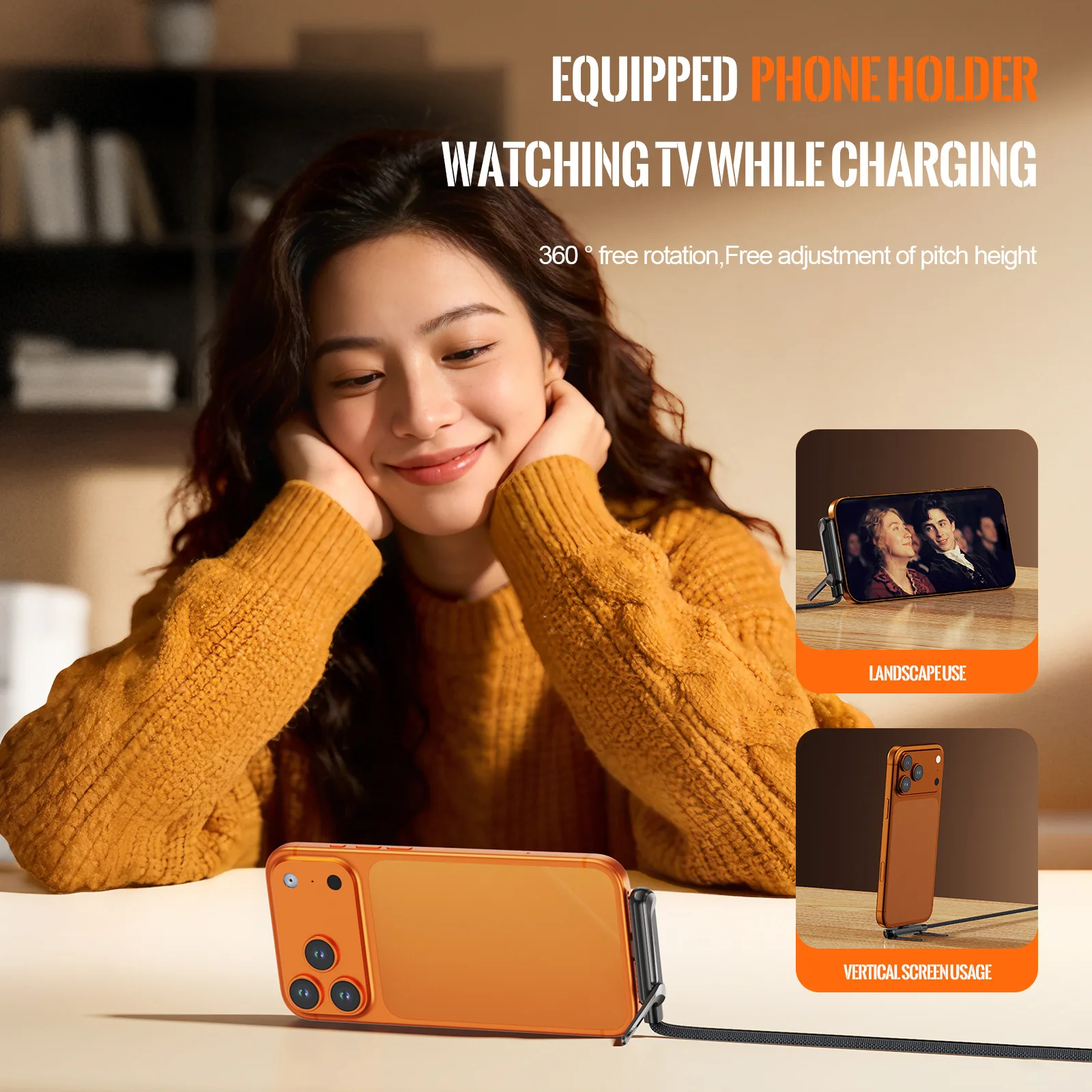 Кабель для зарядки 240 Вт с регулируемой подставкой, Type-C, для телефонов, планшетов, автомобильных устройств, быстрая зарядка 17 дюймов
Кабель для зарядки 240 Вт с регулируемой подставкой, Type-C, для телефонов, планшетов, автомобильных устройств, быстрая зарядка 17 дюймов