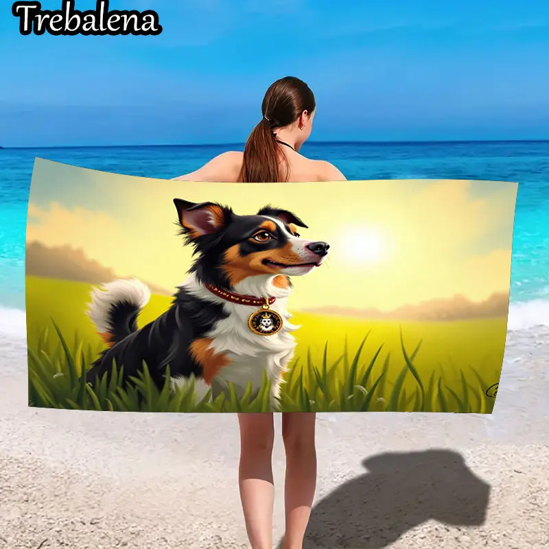 30*60inch Ultra-Soft Beach Towel with Adorable Dog Sunset Beach Towel Soft Lightweight
30*60inch Ultra-Soft Beach Towel with Adorable Dog Sunset Beach Towel Soft Lightweight