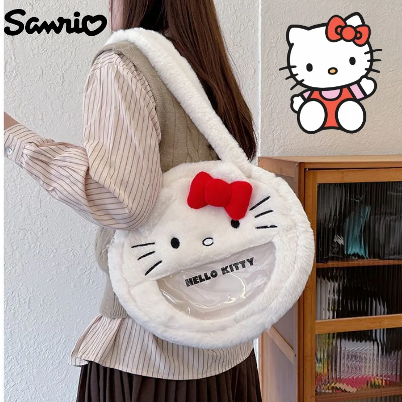 Sweet Sanrio My melody Kuromi Hello Kitty, новая милая креативная портативная сумка через плечо большой вместимости с мультяшным рисунком на одно плечо 
Sweet Sanrio My melody Kuromi Hello Kitty, новая милая креативная портативная сумка через плечо большой вместимости с мультяшным рисунком на одно плечо