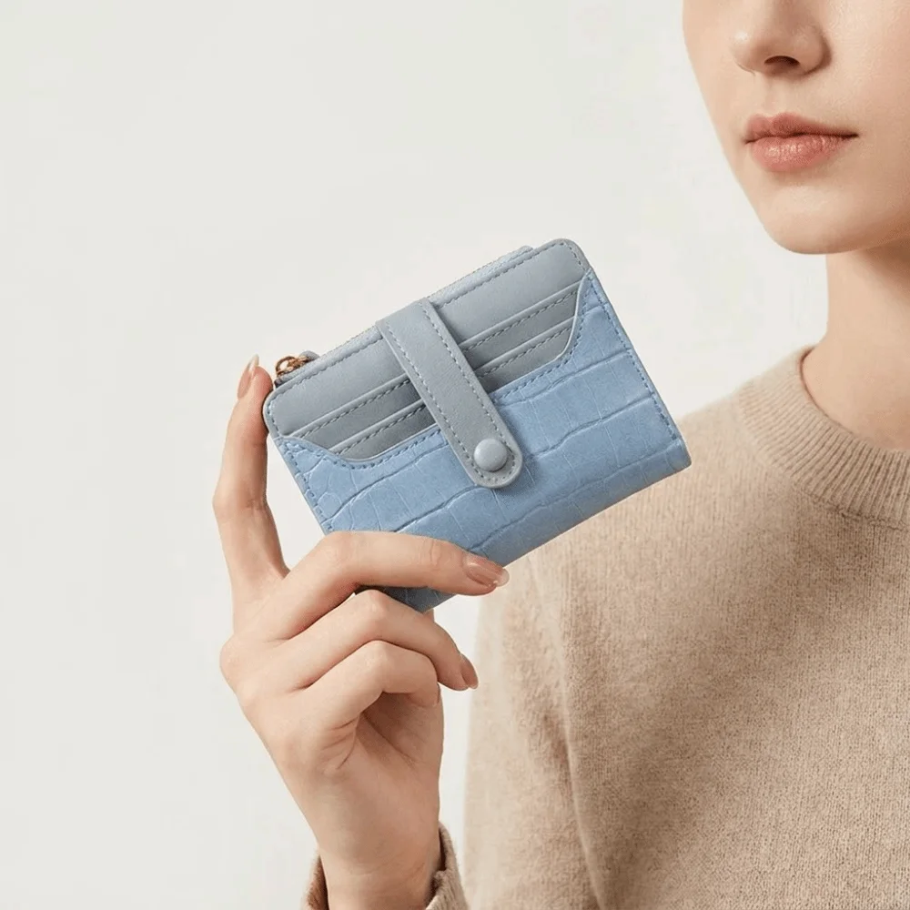 Coin Pouch Portable Women Short Wallet Solid Color Polyester Women Clutch Multiple Card Short Card Bag Girls
Coin Pouch Portable Women Short Wallet Solid Color Polyester Women Clutch Multiple Card Short Card Bag Girls
