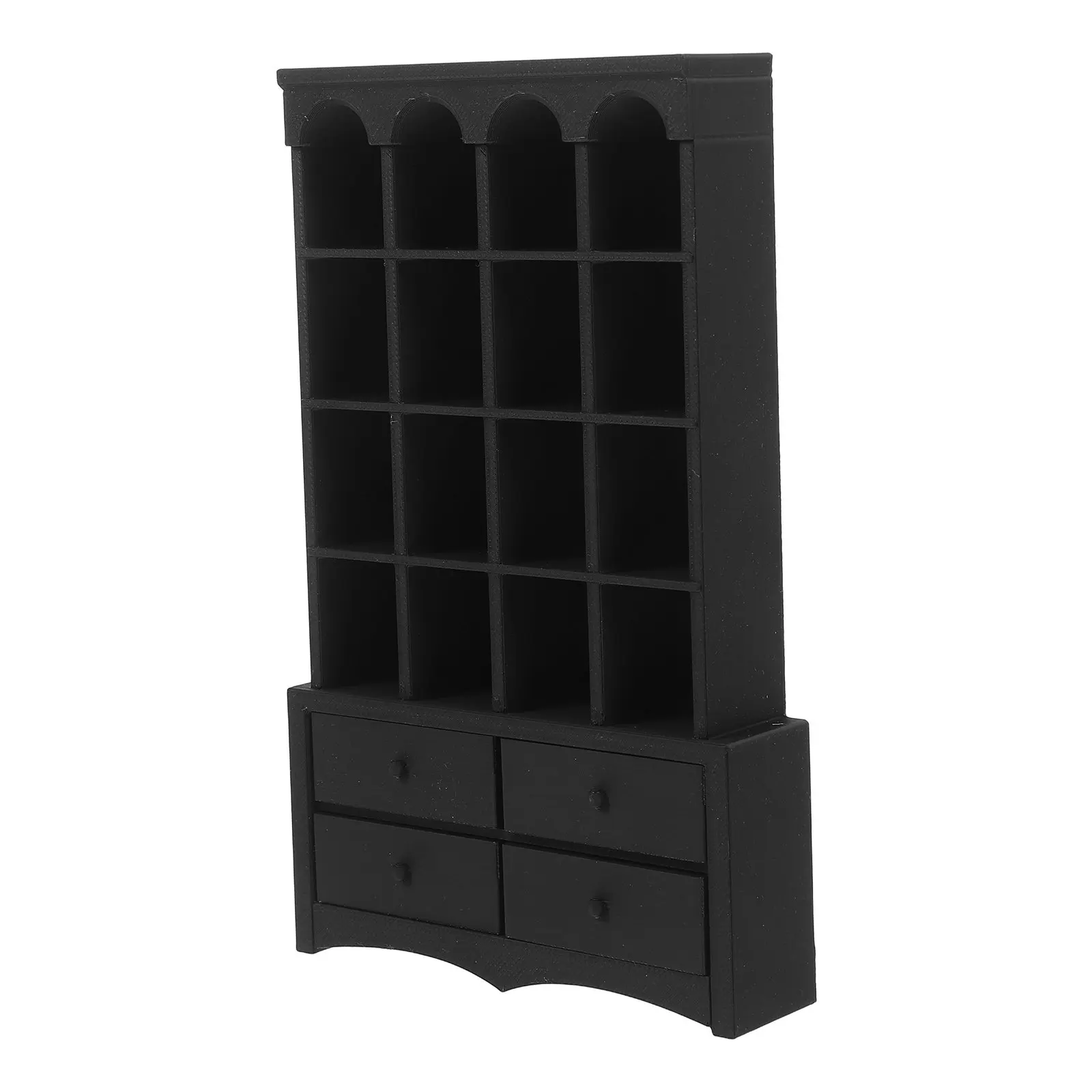 Miniature Bookshelf Cabinet Wooden Dollhouse Furniture Black Small Display Case for Kids Creative Playroom Organization Craft
Miniature Bookshelf Cabinet Wooden Dollhouse Furniture Black Small Display Case for Kids Creative Playroom Organization Craft