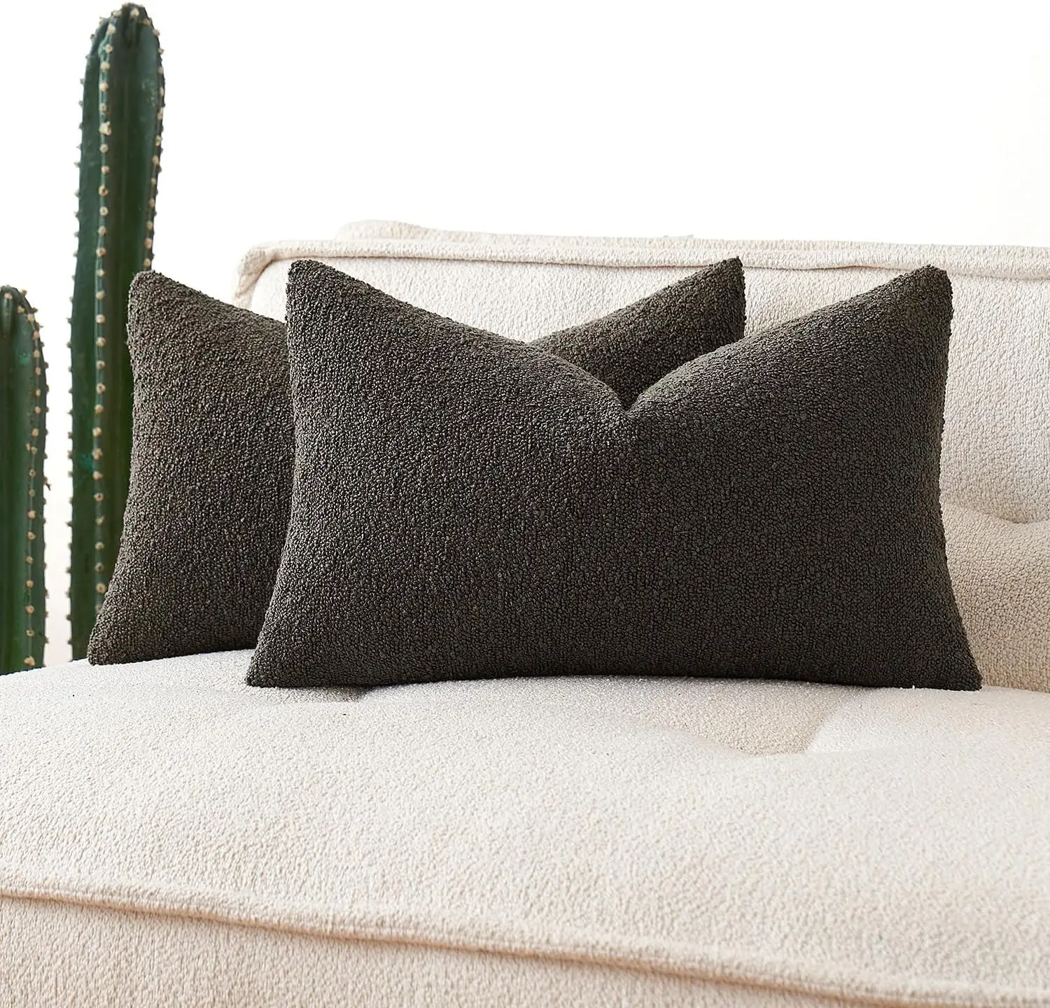 12X20 H Decorative Pillow Covers For Couch Bed Set Of 2 Textured Boucle Neutral Throw Pillows Dark Coffee Accent Solid Lumbar
12X20 H Decorative Pillow Covers For Couch Bed Set Of 2 Textured Boucle Neutral Throw Pillows Dark Coffee Accent Solid Lumbar