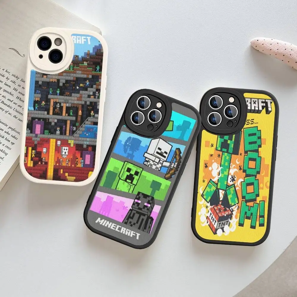 Game M-MineSC-CraftEs Phone Case For IPhone 16 15 14 13 Pro Max 11 12 Plus Leather Silicone Cover
Game M-MineSC-CraftEs Phone Case For IPhone 16 15 14 13 Pro Max 11 12 Plus Leather Silicone Cover