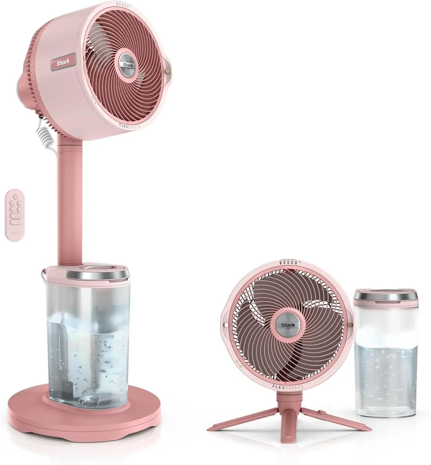 Integrated Misting Fan for Indoor & Outdoor Use — Oscillating Pedestal and Tabletop Design, Corded or Cordless Operation, Up to 24-Hour Battery Life, Blush Finish
Integrated Misting Fan for Indoor & Outdoor Use — Oscillating Pedestal and Tabletop Design, Corded or Cordless Operation, Up to 24-Hour Battery Life, Blush Finish