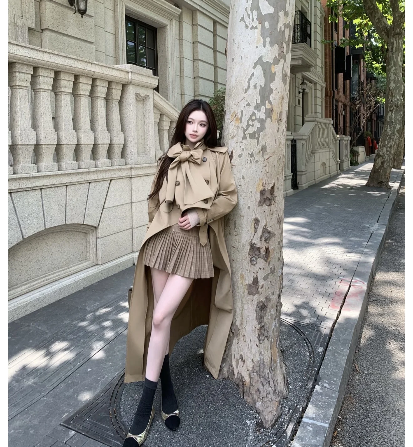 Ele Skirted Coat Women's Mid-Length Waist-Cinching Asymmetrical Design Autumn Outerwear Long Sve Street Sle
Ele Skirted Coat Women's Mid-Length Waist-Cinching Asymmetrical Design Autumn Outerwear Long Sve Street Sle