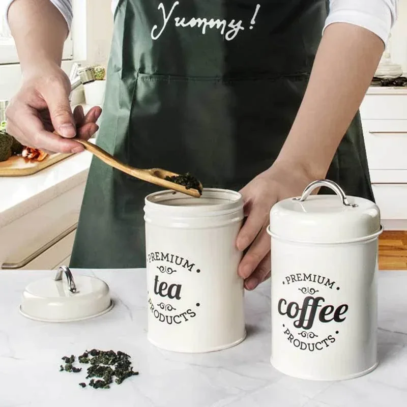Vintage Wrought Iron Coffee Suger Tea Food Storage Container Sealed Cans Pots Candle Jars with Lid Cereal Dispenser Small Bottle
Vintage Wrought Iron Coffee Suger Tea Food Storage Container Sealed Cans Pots Candle Jars with Lid Cereal Dispenser Small Bottle