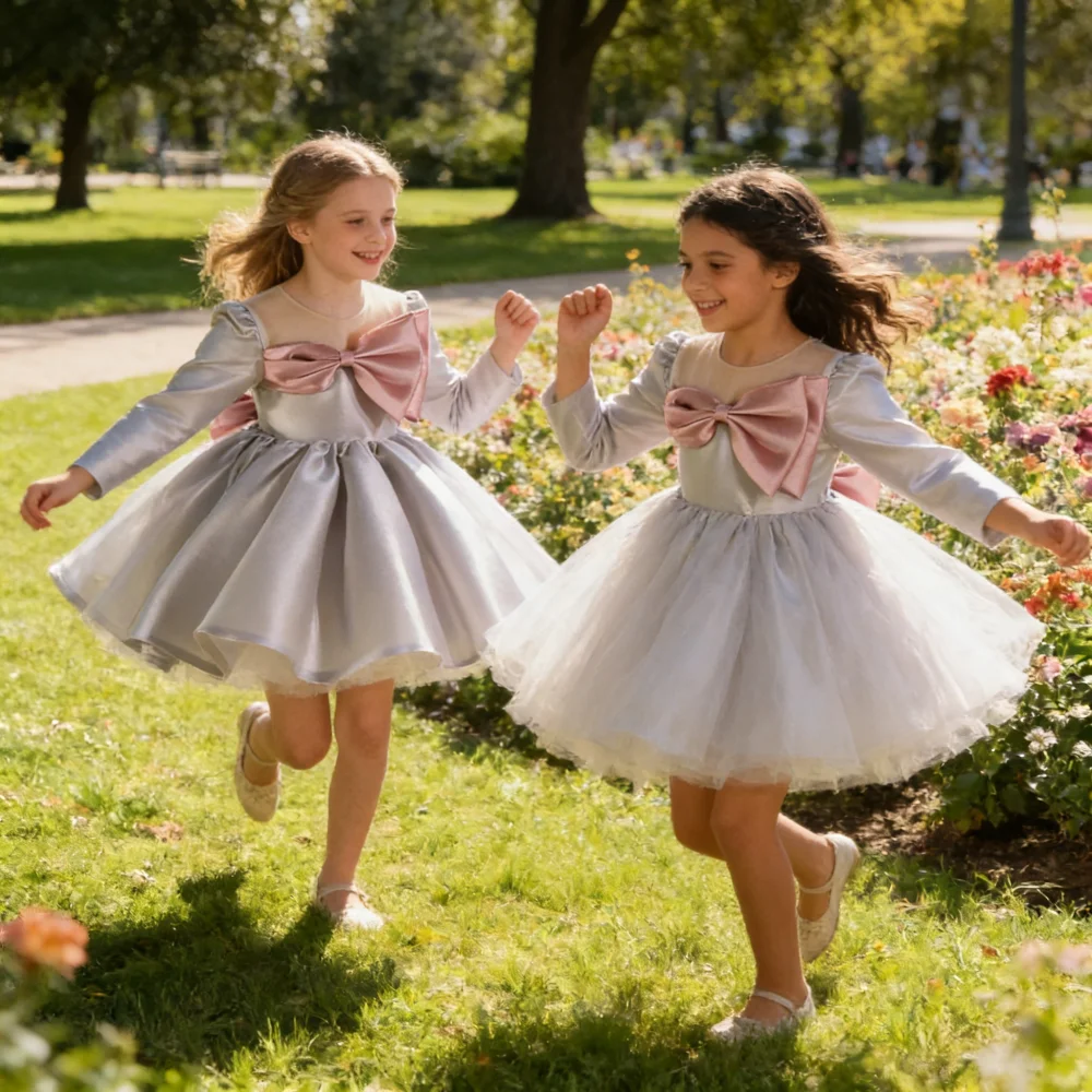 Детское праздничное платье принцессы на первый день рождения с длинными рукавами и пышной юбкой для девочек, для выступлений на фортепиано и торжественных мероприятий
Детское праздничное платье принцессы на первый день рождения с длинными рукавами и пышной юбкой для девочек, для выступлений на фортепиано и торжественных мероприятий