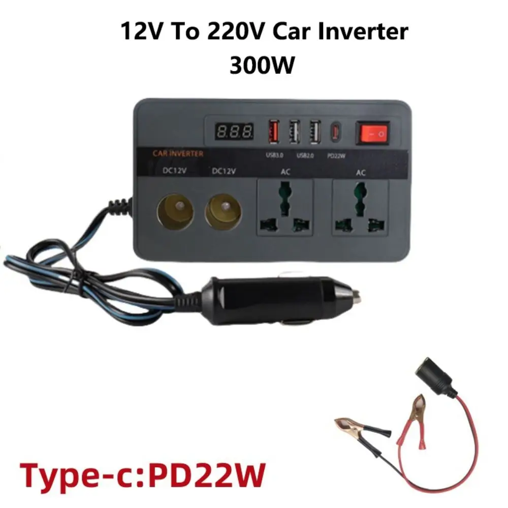 European Standard Car Inverter 300W Universal Socket Car Inverter Socket with Fast Charging 12V To 220V Car Power Converter
European Standard Car Inverter 300W Universal Socket Car Inverter Socket with Fast Charging 12V To 220V Car Power Converter