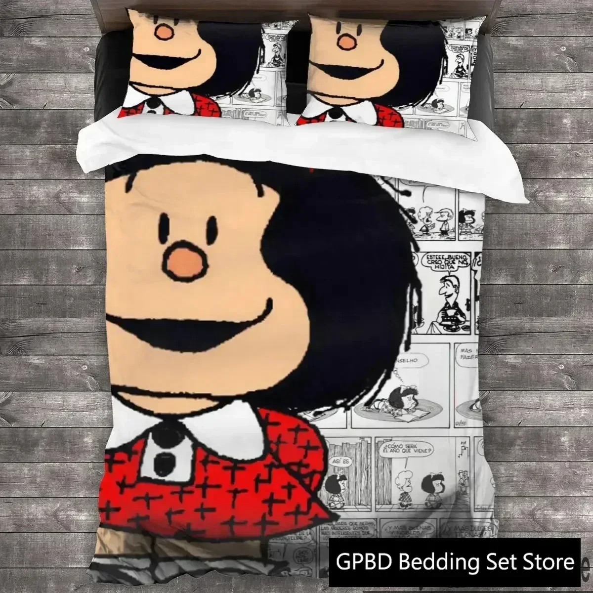 Anime Mafalda Cartoon Collage Bedding Set Single Twin Double Queen King Cal King Size Bed Linen Set
Anime Mafalda Cartoon Collage Bedding Set Single Twin Double Queen King Cal King Size Bed Linen Set