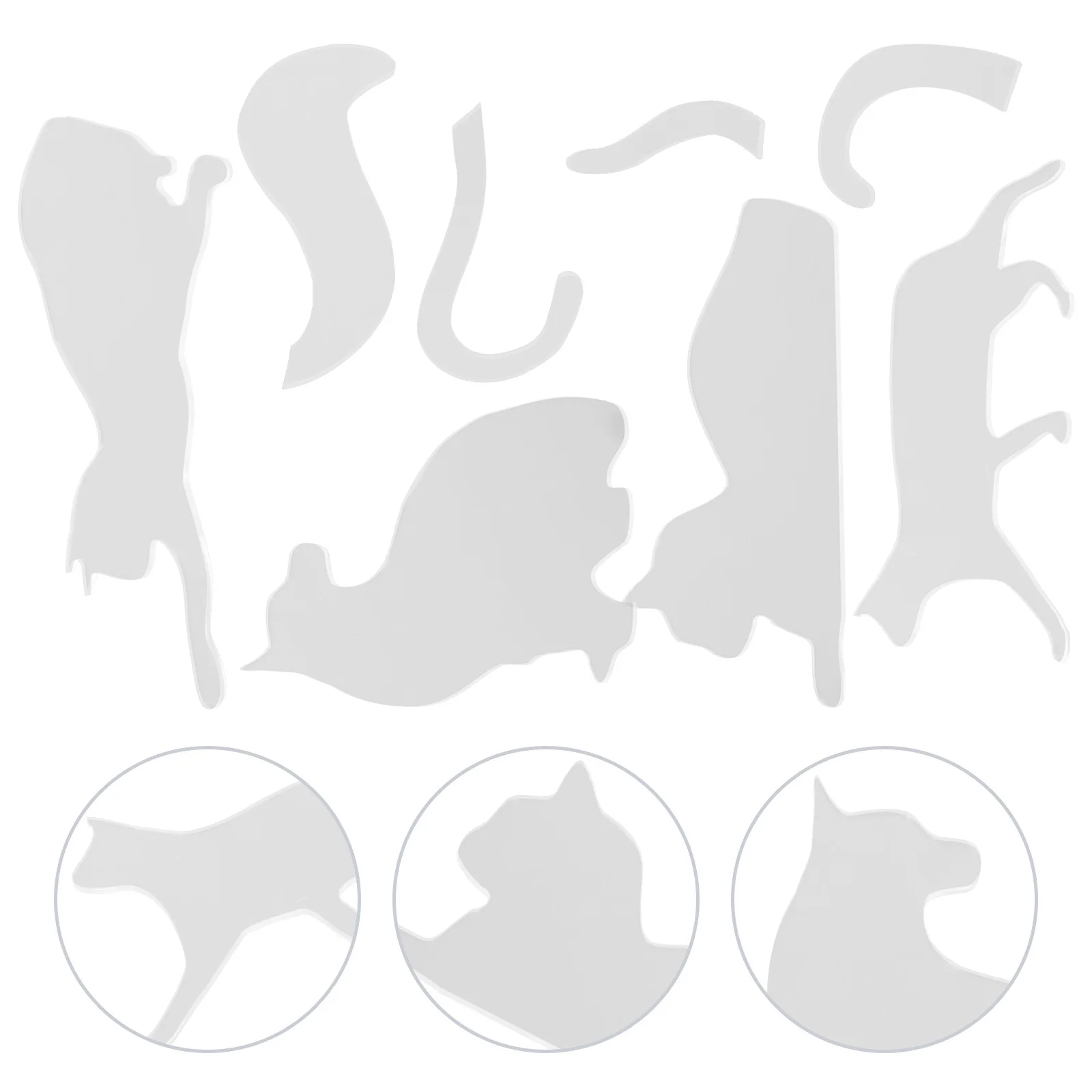 1 set 1 Set Of Cat Template Ruler Transparent Acrylic Quilting Templates For Sewing Flower Pattern Diy Patchwork Crafting Tools
1 set 1 Set Of Cat Template Ruler Transparent Acrylic Quilting Templates For Sewing Flower Pattern Diy Patchwork Crafting Tools