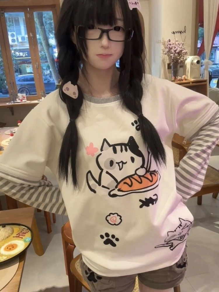 QWEEK Japanese Harajuku Kawaii Cutre T Shirt Striped Y2k Sweet School Student Preppy Style Long Sleeve Cute Tee 2024 Autumn
QWEEK Japanese Harajuku Kawaii Cutre T Shirt Striped Y2k Sweet School Student Preppy Style Long Sleeve Cute Tee 2024 Autumn