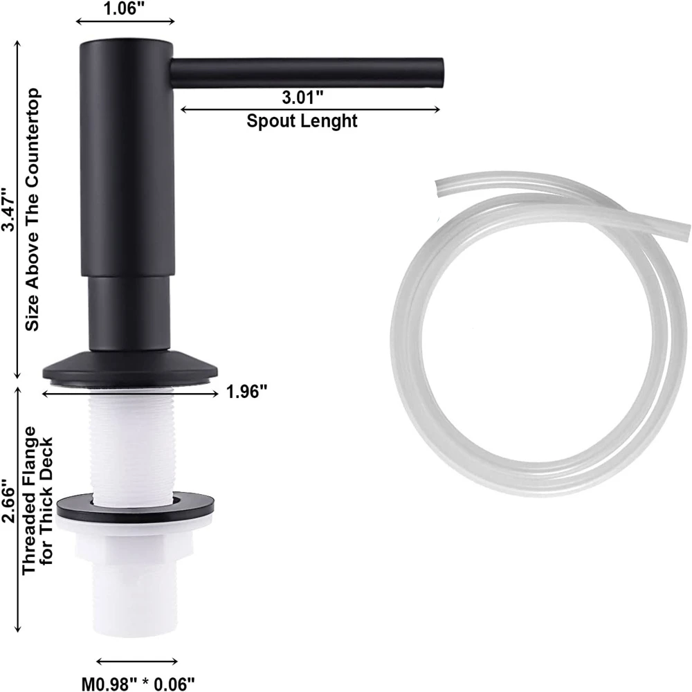Built-in Kitchen Sink Soap Dispenser Hand Press Pump 500ml Bottle/100cm Tube Brass Liquid Detergent Dish Dispenser for Kitchen
Built-in Kitchen Sink Soap Dispenser Hand Press Pump 500ml Bottle/100cm Tube Brass Liquid Detergent Dish Dispenser for Kitchen