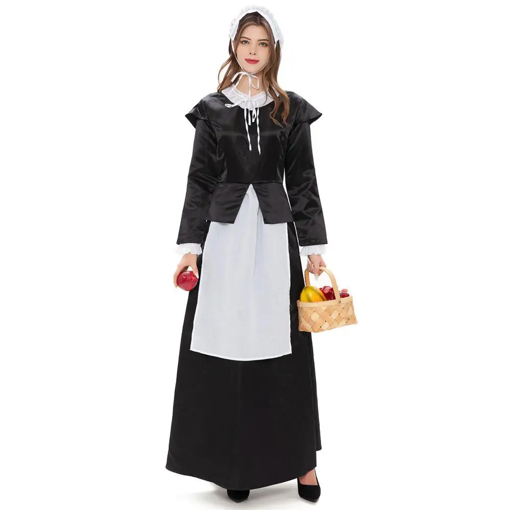 Halloween Estate Maid Costume Long Dress Party Uniform Vintage Garden Servant Outfit Women's Traditional Ethnic Stage Costume
Halloween Estate Maid Costume Long Dress Party Uniform Vintage Garden Servant Outfit Women's Traditional Ethnic Stage Costume