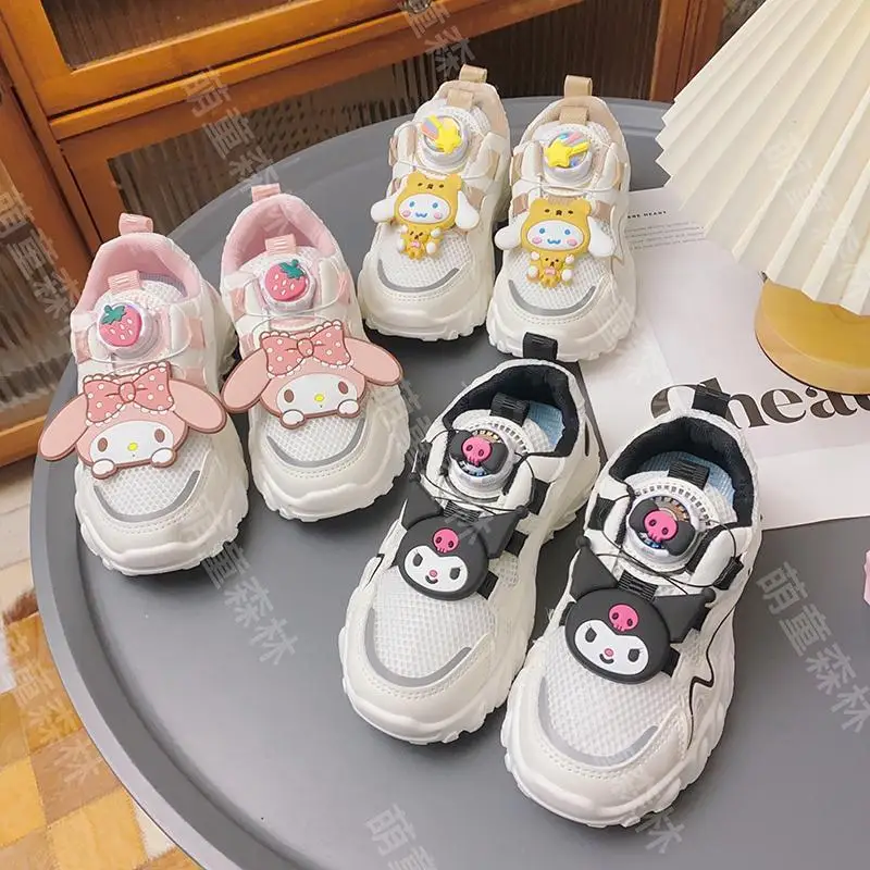 Новинка Sanrios аниме Hello Kitty Детская спортивная обувь Kawaii Kuromi Cinnamoroll весна осень мультфильм мальчик девочка повседневные кроссовки для бега
Новинка Sanrios аниме Hello Kitty Детская спортивная обувь Kawaii Kuromi Cinnamoroll весна осень мультфильм мальчик девочка повседневные кроссовки для бега