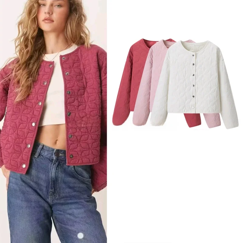 Winter New Casual Style Women's round Neck Long Sleeve Single Button Herringbone Diamond Pattern Short Jacket Coat
Winter New Casual Style Women's round Neck Long Sleeve Single Button Herringbone Diamond Pattern Short Jacket Coat
