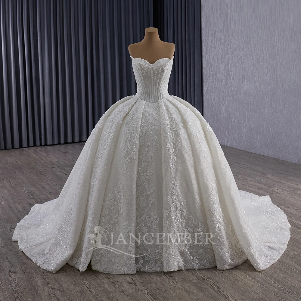 Luxurious Wedding Dress Organza Bead Princess Ball Gown Sleeveless Strapless Customized Bride Dress vestidos de novia boda
Luxurious Wedding Dress Organza Bead Princess Ball Gown Sleeveless Strapless Customized Bride Dress vestidos de novia boda