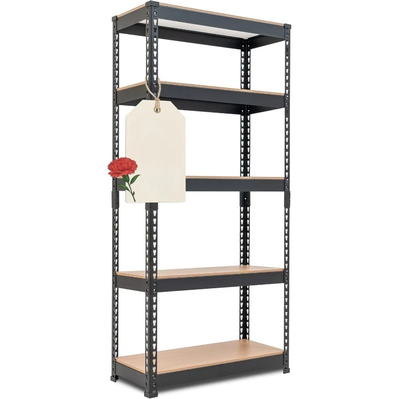28"W x 12.3"D x 59.5"H 5-tier Boltless Metal Shelving Unit Adjustable Garage Storage Utility Rack Heavy Duty Shelves
28"W x 12.3"D x 59.5"H 5-tier Boltless Metal Shelving Unit Adjustable Garage Storage Utility Rack Heavy Duty Shelves
