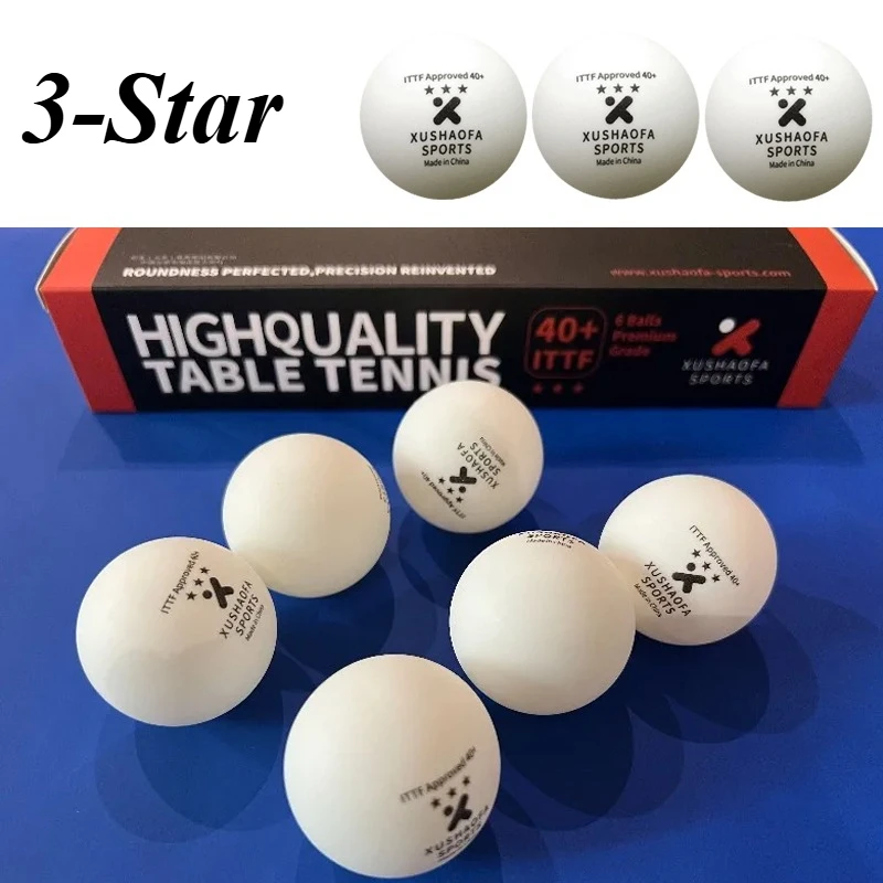 Xu Shaofa 3-Star Table Tennis Balls ITTF Approved Seamed 40+mm ABS New Material Durable Training & Competition Ping Pong Balls
Xu Shaofa 3-Star Table Tennis Balls ITTF Approved Seamed 40+mm ABS New Material Durable Training & Competition Ping Pong Balls