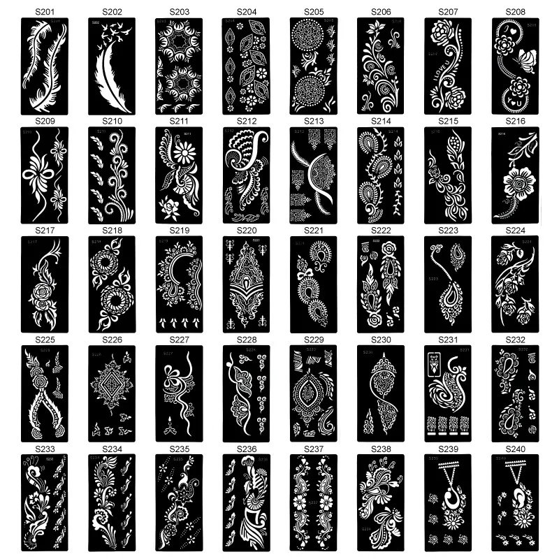 40pcs/Lot Indian Henna Tattoo Stencils Hollow Temporary Tattoo Stencil Sticker For Hand Painting Foot Tattoo Templates Sticker
40pcs/Lot Indian Henna Tattoo Stencils Hollow Temporary Tattoo Stencil Sticker For Hand Painting Foot Tattoo Templates Sticker