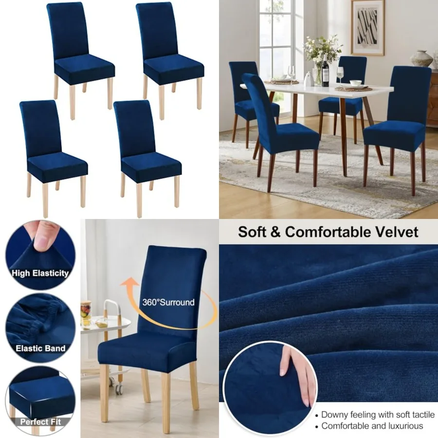 Velvet Stretch Dining Room Chair Covers, Soft Removable Washable Chair Slipcovers Kitchen Parsons Chair Protector
Velvet Stretch Dining Room Chair Covers, Soft Removable Washable Chair Slipcovers Kitchen Parsons Chair Protector