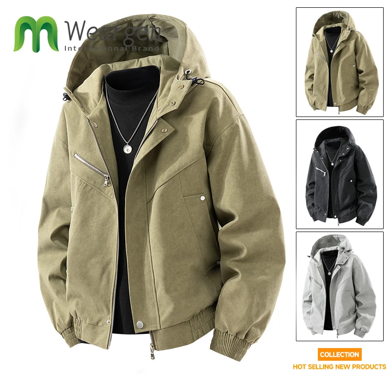 Large Size M-8XL Hooded Jacket for Men Loose Fashion Brand plus Size Bigger Fat Men's Jacket 8810
Large Size M-8XL Hooded Jacket for Men Loose Fashion Brand plus Size Bigger Fat Men's Jacket 8810