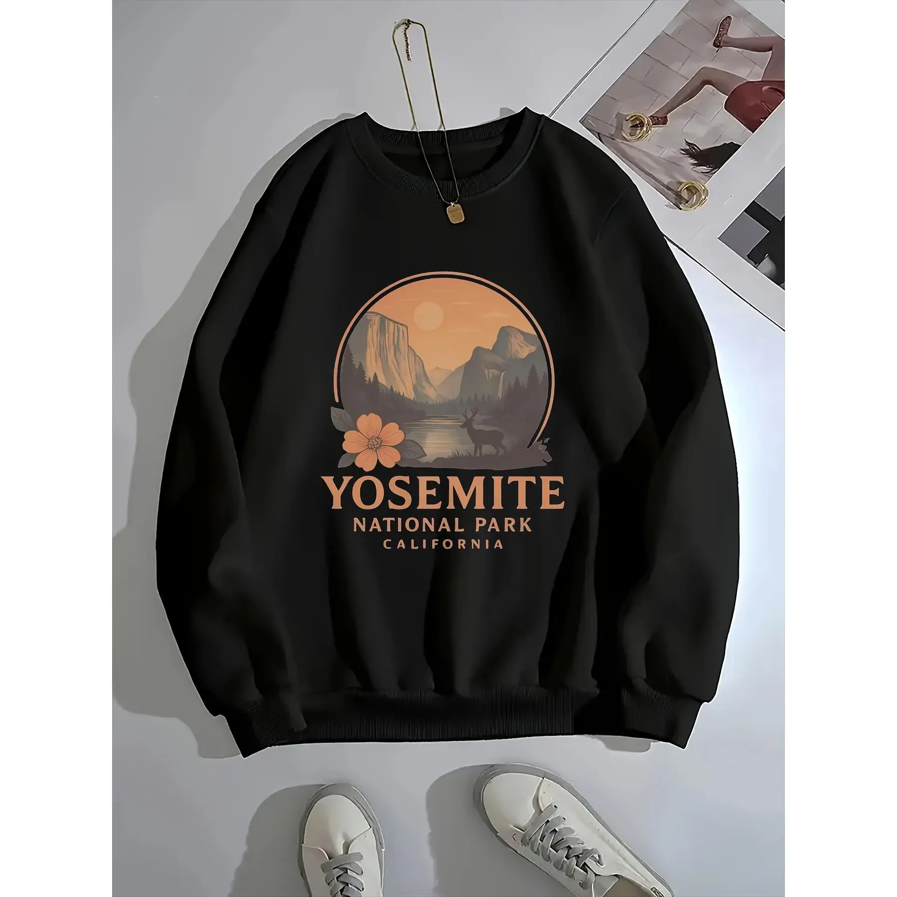 "Yosemite National Park Sweatshirt. Men Women Nature Graphic Jumper. Outdoor Travel Gift for Hikers, Campers. Vintage Style."
"Yosemite National Park Sweatshirt. Men Women Nature Graphic Jumper. Outdoor Travel Gift for Hikers, Campers. Vintage Style."