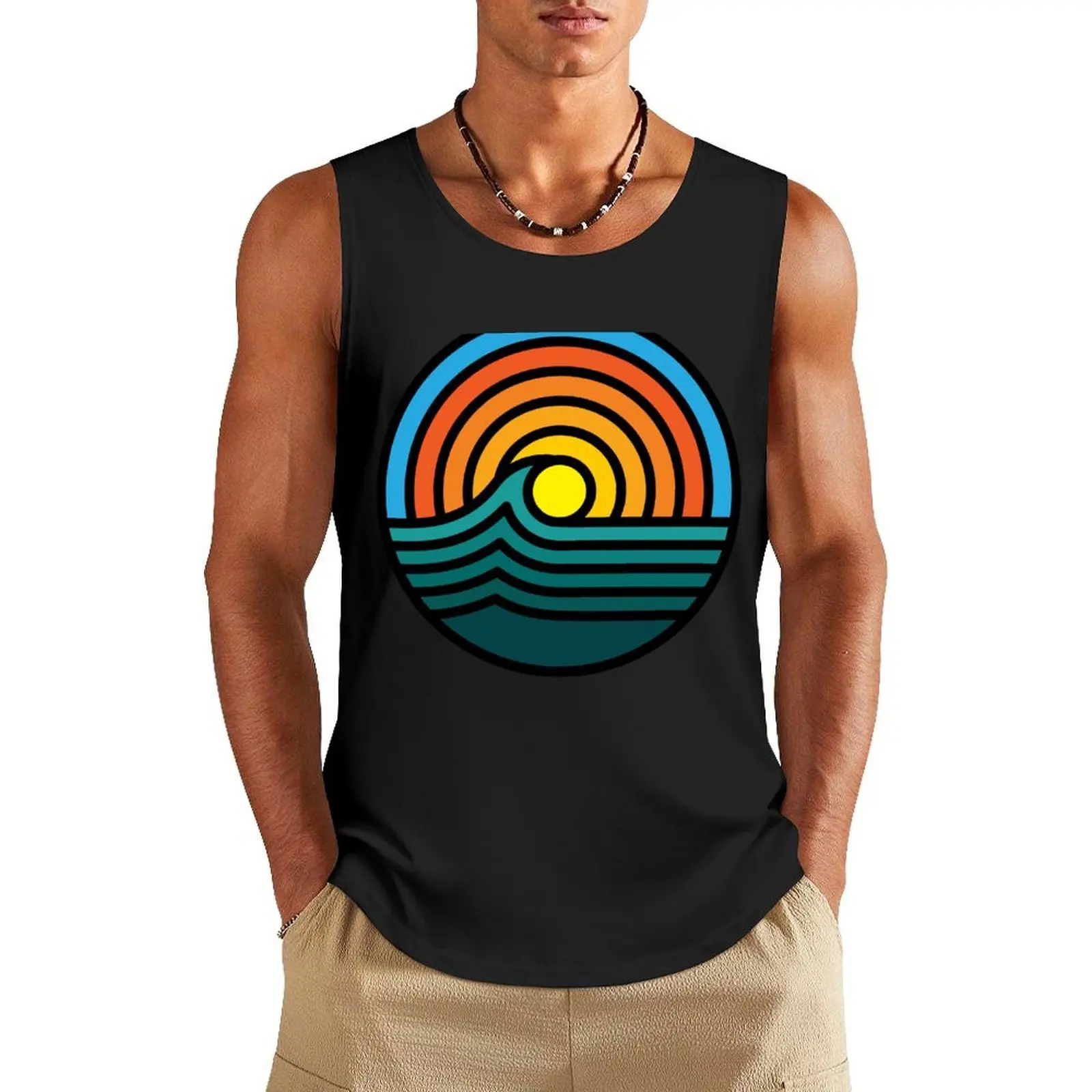Sun and Wave - Surf and sunshine Tank Top t shirt Men sleeveless tee Men's gym clothing
Sun and Wave - Surf and sunshine Tank Top t shirt Men sleeveless tee Men's gym clothing