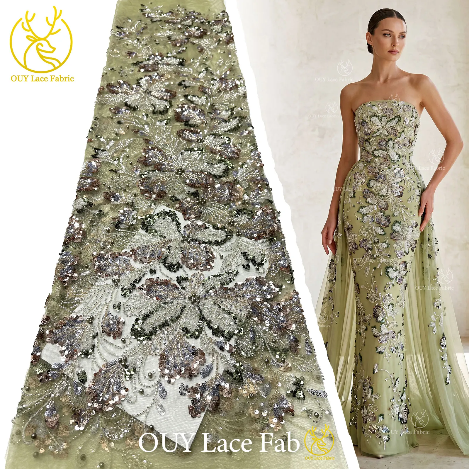 New Style Nigerian Groom Embroidery Beaded Lace Fabric 2026 High-End African Sequins Lace Fabric For Bridal Evening Dress Sewing
New Style Nigerian Groom Embroidery Beaded Lace Fabric 2026 High-End African Sequins Lace Fabric For Bridal Evening Dress Sewing