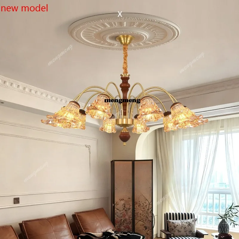 M138All copper French antique living room chandelier American retro solid wood master bedroom room dining room lighting
M138All copper French antique living room chandelier American retro solid wood master bedroom room dining room lighting