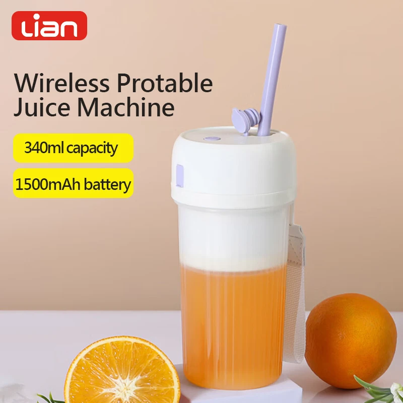 Портативная соковыжималка Lian, автоматическая соковыжималка для фруктов, зарядка Type-C, автоматическое ополаскивание, бытовая, объем 340 мл, аккумулятор 1500 мАч
Портативная соковыжималка Lian, автоматическая соковыжималка для фруктов, зарядка Type-C, автоматическое ополаскивание, бытовая, объем 340 мл, аккумулятор 1500 мАч