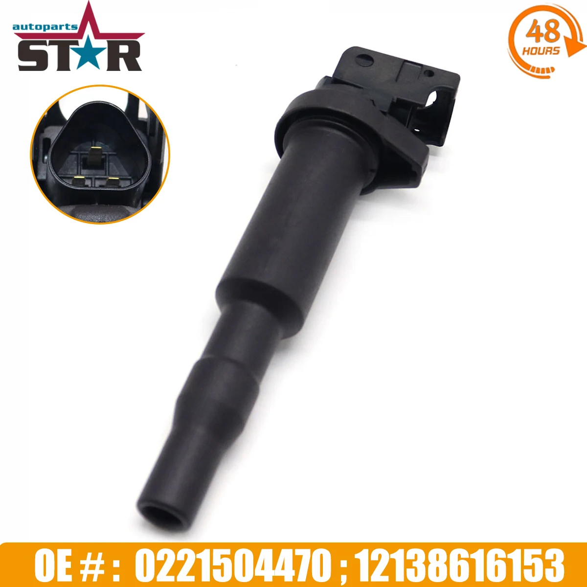 Ignition Coil 0221504470 12138616153 For BMW 128i 135i 328i 335i 525i 528xi 530i 535i 550i 650i 740i Alpina B7 M5 M6 X3 X5 X6 Z4
Ignition Coil 0221504470 12138616153 For BMW 128i 135i 328i 335i 525i 528xi 530i 535i 550i 650i 740i Alpina B7 M5 M6 X3 X5 X6 Z4