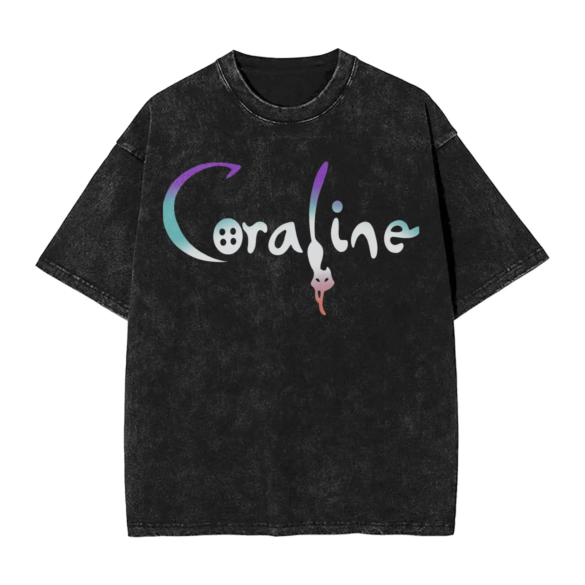 Промытая футболка Coraline Cat, винтажные футболки в стиле хип-хоп, уличная одежда в стиле Харадзюку, топы из 100% хлопка с принтом, футболки для мужчин и женщин
Промытая футболка Coraline Cat, винтажные футболки в стиле хип-хоп, уличная одежда в стиле Харадзюку, топы из 100% хлопка с принтом, футболки для мужчин и женщин